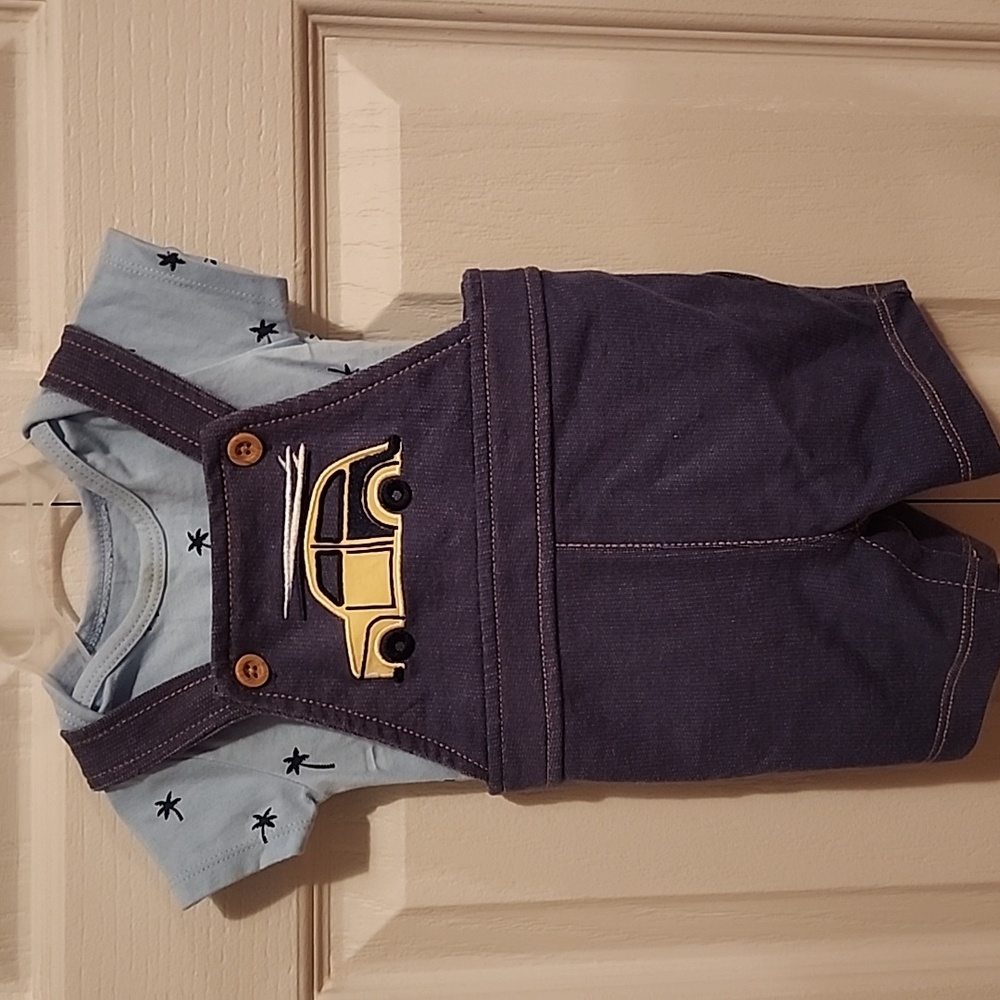 4/25$ 🏄‍♂️ Pekkle Kids Blue and Yellow Overalls